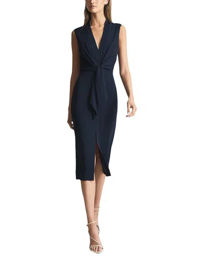 REISS REISS WOMEN'S NAVY STEVIE WOVEN MIDI DRESS 55978508