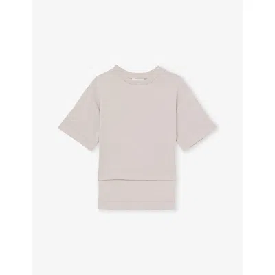Reiss Kids' Stone Anabelle Relaxed-fit Short-sleeve Cotton T-shirt 9-13