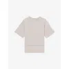 Reiss Stone Anabelle Relaxed-fit Short-sleeve Stretch-cotton T-shirt 4