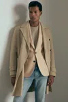 Reiss Stone Charley Atelier Single-breasted Blazer In Wool-blend Twill In Stone