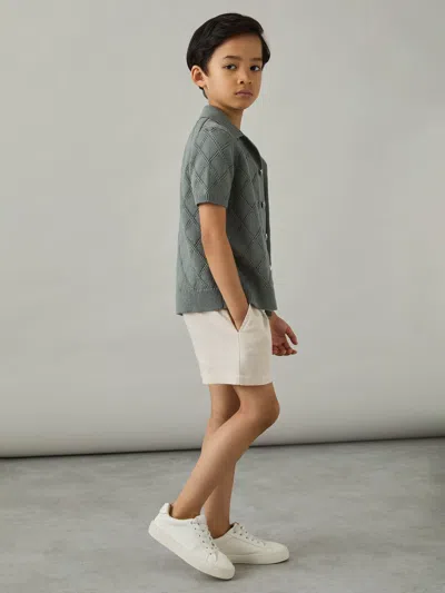 Reiss Stone Fraser 9-13 Yrs Drawstring Shorts In Gray