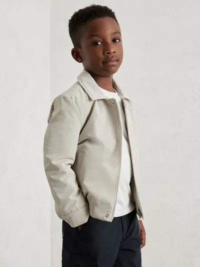 Reiss Kids' Stone Jacket In Gray