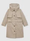 Reiss Stone Coat In Gray