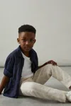 Reiss Stone Andros 9-13 Yrs Linen Blend Drawstring Trousers