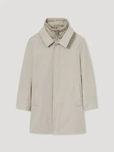 Reiss Stone Logan 13-14 Yrs Gabardine Coat With Removable Gilet