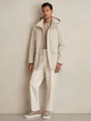 Reiss Stone Lucan Hooded Zip-through Padded Jacket In White