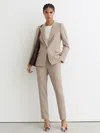 Reiss Stone Neutral Petite Slim-fit Suit Trousers