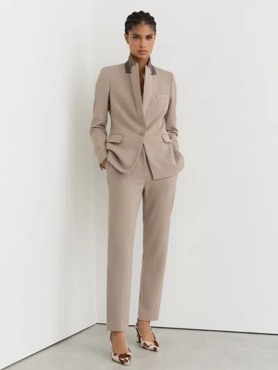 Reiss Stone Neutral Slim-fit Suit Trousers