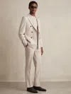 Reiss Stone Oe Check Regular-fit Suit Trousers