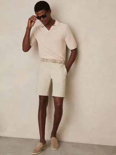 Reiss Stone Oe Cotton Chino Shorts With Stretch