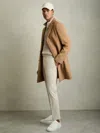 Reiss Stone Slim-fit Drawstring Trousers In Gray