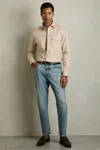 Reiss Stone Stretch-cotton Twill Twin-pocket Overshirt