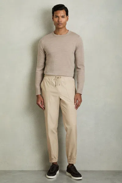 Reiss Stone Technical Cargo Drawstring Trousers