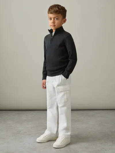 Reiss Stone Todd 3-9 Yrs 100% Cotton Straight Leg Cargo Trousers
