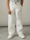 Reiss Stone 9-13 Yrs 100% Cotton Straight Leg Cargo Trousers