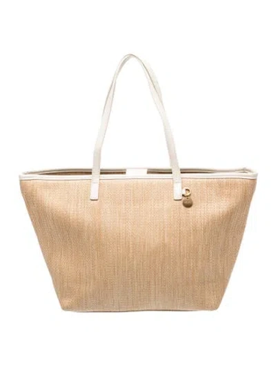 Pre-owned Reiss Straw Tote In Neutrals