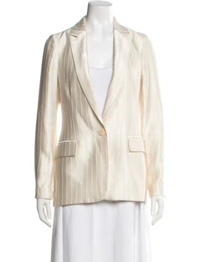 Pre-owned Reiss Striped Blazer In Neutrals
