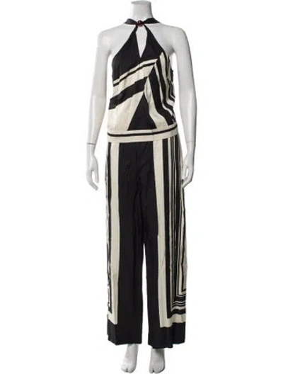 Pre-owned Reiss Striped Pant Set In Black