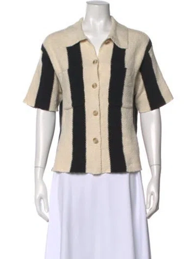 Pre-owned Reiss Striped Sweater In Neutral