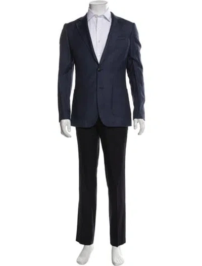 Pre-owned Reiss Striped Two-piece Suit In Black