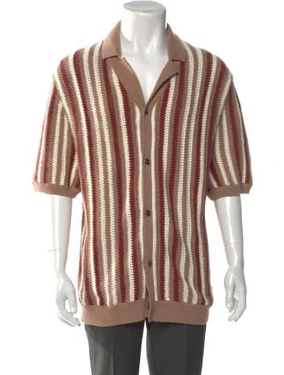 Pre-owned Reiss Striped V-neck Cardigan In Multi
