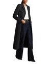 Reiss Structured Long Coat In Navy