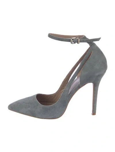 Pre-owned Reiss Suede D'orsay Pumps In Gray
