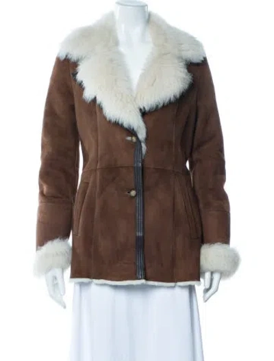 Pre-owned Reiss Suede Jacket In Brown