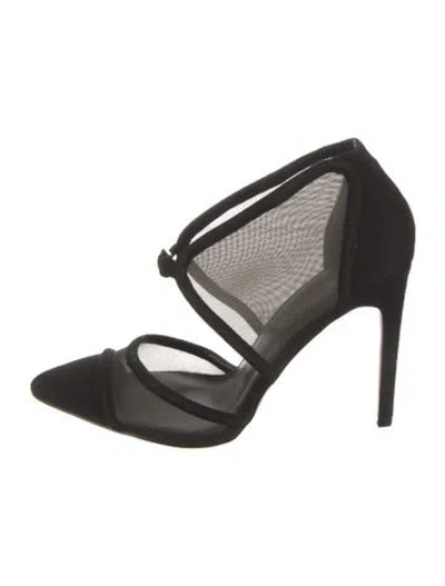 Pre-owned Reiss Suede Pumps In Black