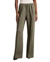Shop Reiss Sunnie Wide Leg Pants In Khaki