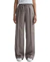 Reiss Mink Drawstring Wide Leg Trousers In Gray