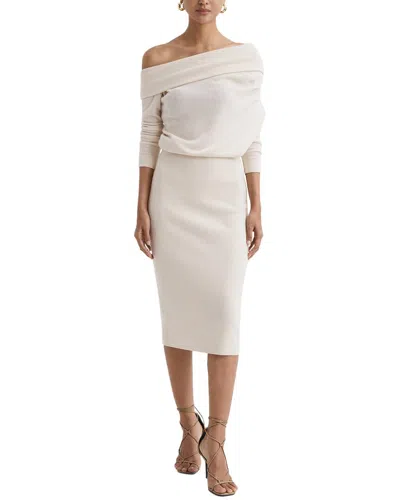 Reiss Sutton Drape Knitted Wool-blend Sweaterdress