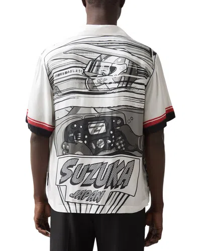 Reiss Suzuka Cartoon Graphic Shirt In Black