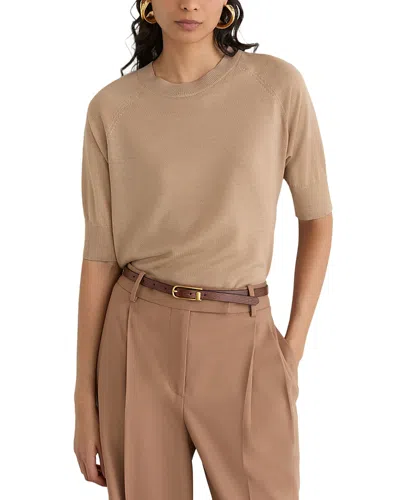 Reiss Suzzie Merino Wool Tee In Neutral