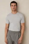 Reiss T-shirt Mit Rundhalsausschnitt In Grey Marl