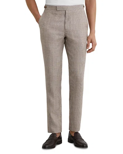 Reiss Tailored Fit Prince Of Wales Check Pants In Multi