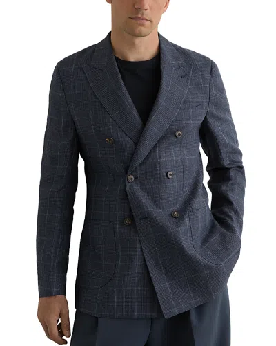 Reiss Tailored Fit Prince Of Wales Sport Coat In Blue