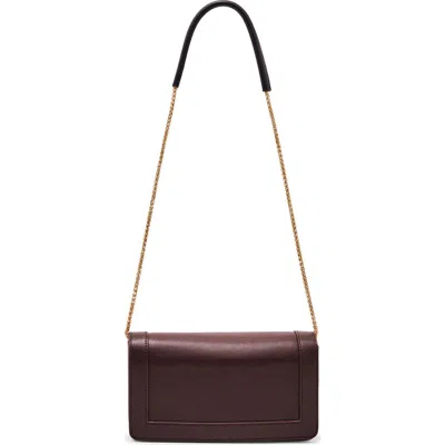 Reiss Talia Leather Shoulder Bag In Burgundy