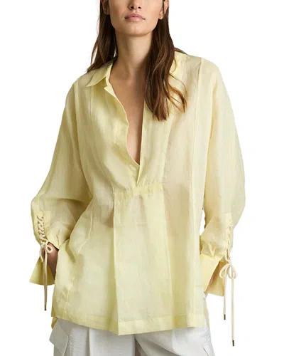 Reiss Talia Lemon Kaftan In Yellow