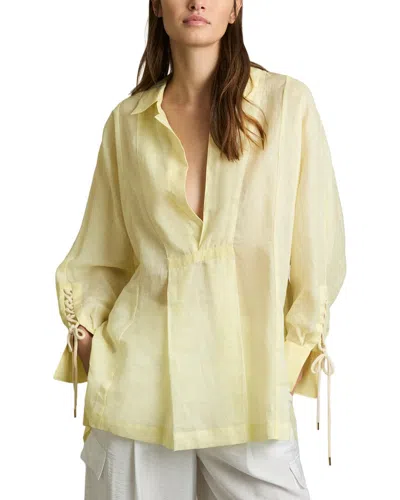 Reiss Talia Lemon Kaftan In Yellow