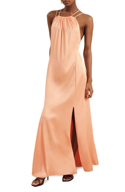 Reiss Tallie Strappy Maxi Dress In Orange