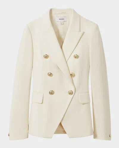 REISS TALLY DOUBLE-BREASTED TEXTURED JACKET