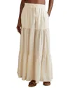 Reiss Tammy Drawstring Maxi Skirt In Neutral