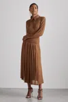 Reiss Womens Tan  X Atelier Saffron Collar Georgette Maxi Dress In Tan