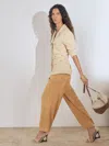 Reiss Tan Atelier Tapered Cargo Trousers