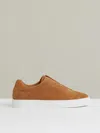 Reiss Tan Brown Suede Slip-on Elasticated Trainers