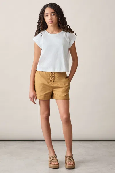 Reiss Tan Cotton Lace-up Shorts