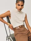 Reiss Tan Leather Half-keeper Belt In Brown