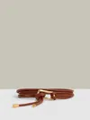 Reiss Tan Sculpted Buckle Tubular Tie Belt