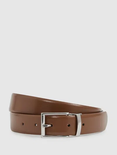 Reiss Tan/dark Brown Leather Reversible Belt